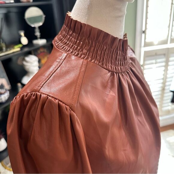 Faux-Leather Mock-Neck Top by INC International Concepts Size M - Picture 5 of 13